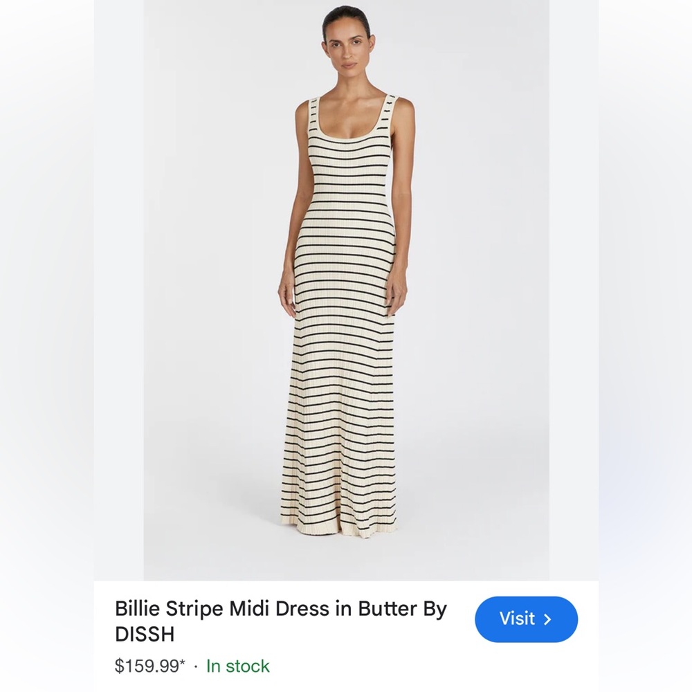 Gorgeous stretchy knit striped maxi dress - Picture 6 of 9